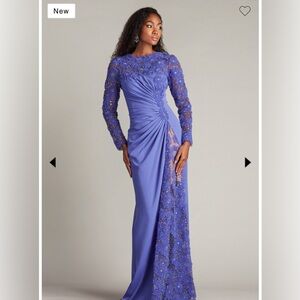 Tadashi Shoji Sagamore Ribbon Flower Embellished Gown